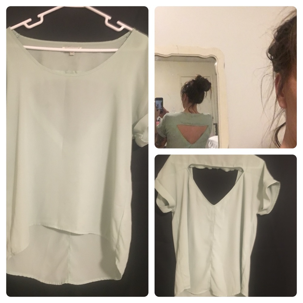 URBAN OUTFITTERS LUCCA COUTURE- Green Cut Out Top